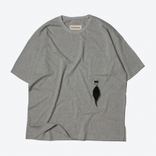 FEATHER OVERSIZE T-SHIRT(GRAY)