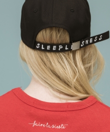 SLEEPLESSNESS STRAP CAP [BLACK]