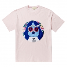 JOHN-MUSIC DOG PATCH 1/2 TS INDI PINK