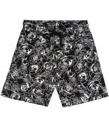 Rose Aloha Pants - Black