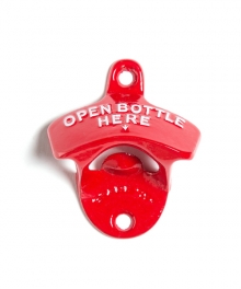 THE CLASSIC WALL MOUNT BOTTLE OPENER RED