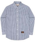 Seersucker Check Shirts - Navy