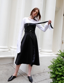 Black sleeveless 2-strap Dress