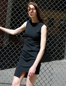 Asymmetric Black Mini Dress