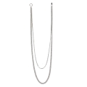 러쉬오프(RUSH OFF) [Surgical Steel] Two Silver Chainz Necklace / [써지컬스틸/변색.알러지x] 이중실버체인목걸이