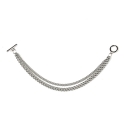 러쉬오프(RUSH OFF) [Surgical Steel] Two Silver Chainz Bracelet /써지컬스틸  이중체인팔찌