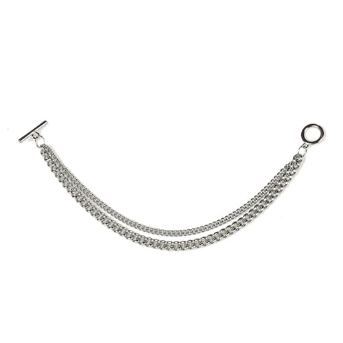 러쉬오프(rushoff) [Surgical Steel] Two Silver Chainz Bracelet /써지컬스틸  이중체인팔찌