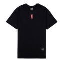세븐틴스(SEVENTEENTH) 로마자 XVII 패치 롱핏 티셔츠 블랙 레드