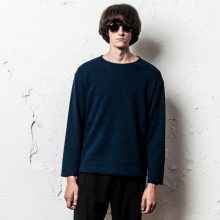Cutting loose fit knit blue