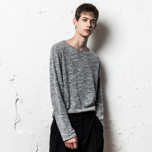 Cutting loose fit knit grey