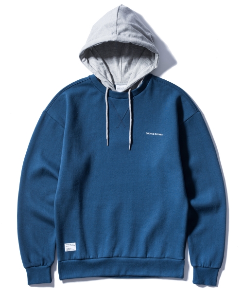 그루브라임(GROOVE RHYME) 2016 HOOD LAYERED SWEATSHIRTS (NAVY BLUE) [GH004E43NY] - 69,000 | 무신사 스토어