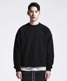 SIDE ZIP SWEATSHIRT (BLACK)