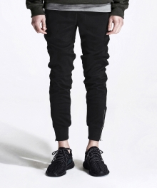 ZIP JOGGER PANTS (BLACK)