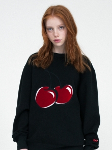 Big cherry sweatshirt black