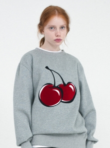 Big cherry sweatshirt gray