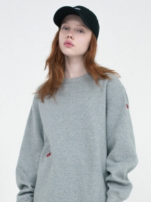 Small cherry sweatshirt gray