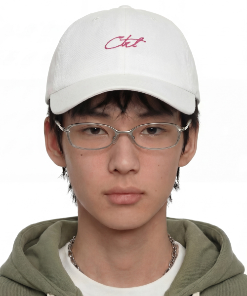 언더컨트롤(undercontrol) 코튼 로고 볼캡 SCRIPT / CLASSIC B B / WHITE SIGN