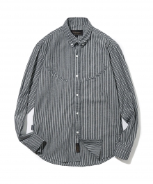 stripe pocket shirts black