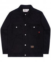 7S COTTON TRUCKER JACKET - BLACK