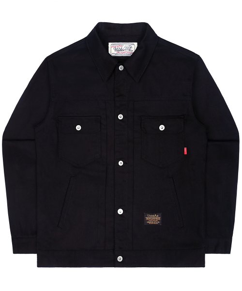 언더에어(underair) 7S COTTON TRUCKER JACKET - BLACK