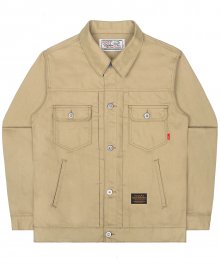 7S COTTON TRUCKER JACKET - BEIGE