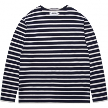 M#1010 boatneck stripe t-shirt (navy/white)