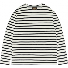 M#1011 boatneck stripe t-shirt (off white/black)