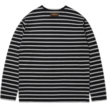 M#1013 boatneck stripe t-shirt (black/grey)