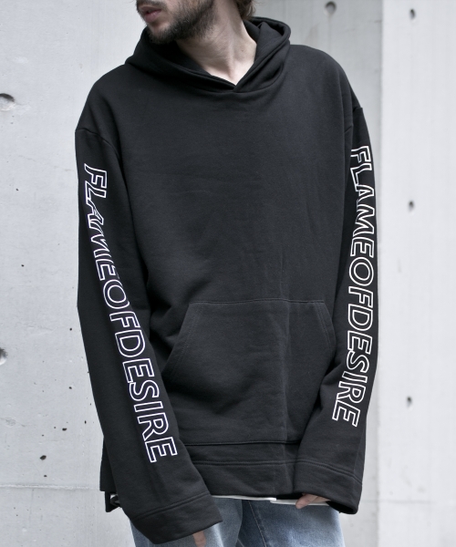Lettering Over Hoody (Black)