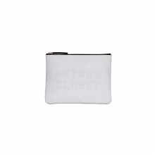 NEW BC LEATHER CLUTCH WHITE