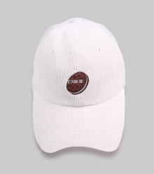 OREO CORDUROY BALL CAP WHITE