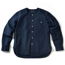 16FW COLLARLESS SHIRT NAVY