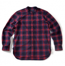 16FW BANDED COLLAR SHIRT CHECK RED