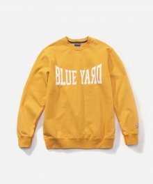 COLLEGE LOGO CREWNECK MUSTARD