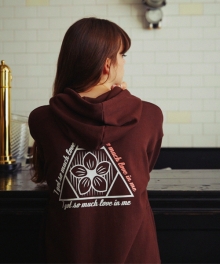 monts173 triangle graphic brown hoodie (2color)