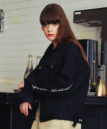 monts194 black denim jacket