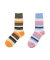 [2개 SET] AMAPOLA multi stripe socks 2P