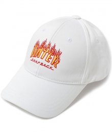 HATer 헤이터 플레임 불꽃 스냅 볼캡 화이트 HATER Flame Embroidery Cap White