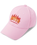 헤이터(HATER) HATer 헤이터 플레임 불꽃 스냅 볼캡 핑크 HATER Flame Embroidery Cap Pink