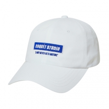 UNISEX BOX LOGO BALL CAP [WHITE]