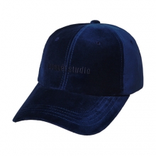 UNISEX COQUET LOGO VELVET BALL CAP [ROYAL BLUE]