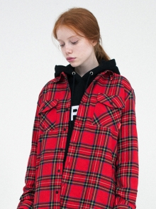 Plaid check shirt red