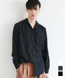 SOLID OPEN SHIRTS BLACK