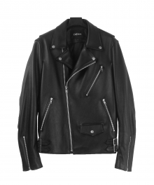 Cowhide biker rider jacket