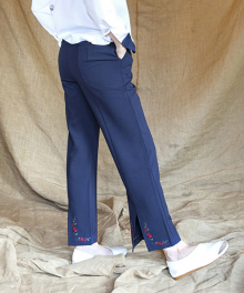 flower pants_navy