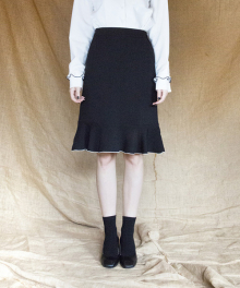 frill skirt_black