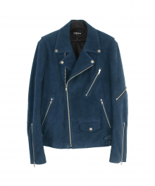 Suede biker rider jacket