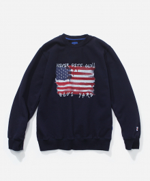 FLAG CREWNECK NAVY