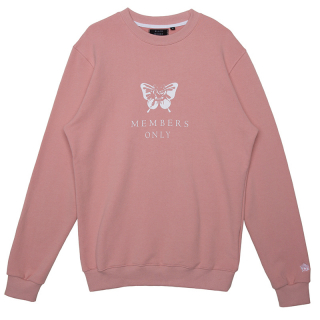 블랙후디(BLACK HOODY) BUTTERFLY CREWNECK SWEATSHIRT PINK