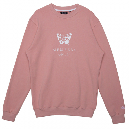 블랙후디(blackhoody) BUTTERFLY CREWNECK SWEATSHIRT PINK